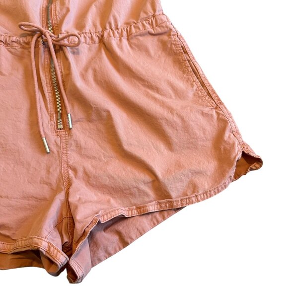 Pistola Coral Shorts Romper Short Sleeves Drawstring Waist Cotton Size Medium - Picture 5 of 10